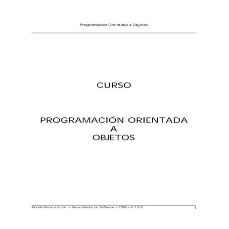 Programacion Orientada a Objetos