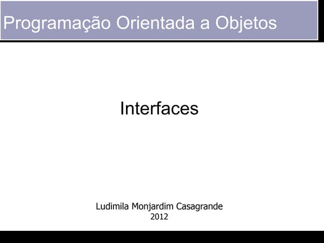POO - 17 - Interfaces