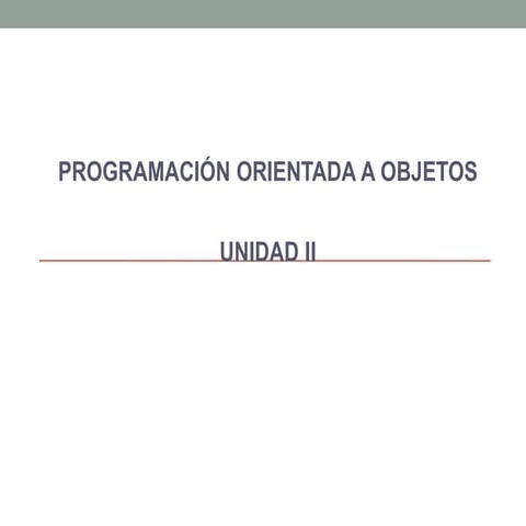 POO - Elementos Generales de la Programación orientada a objetos