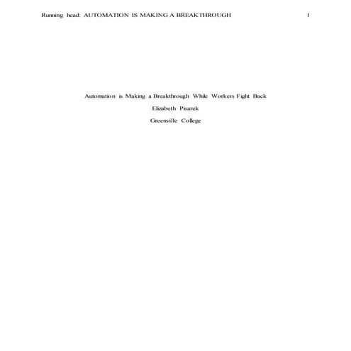 Robot Research Paper