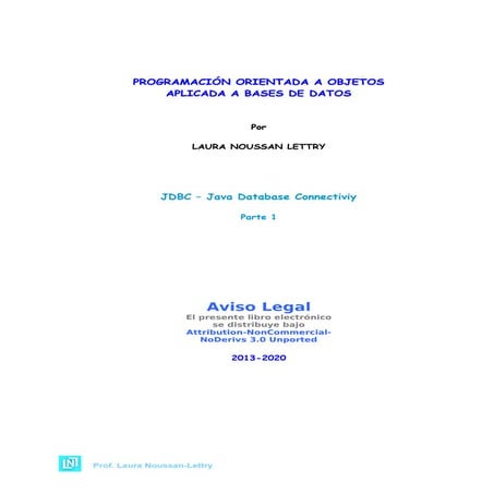 POOABD (POO Aplicada a B Datos) - API JDBC parte 1 -2020