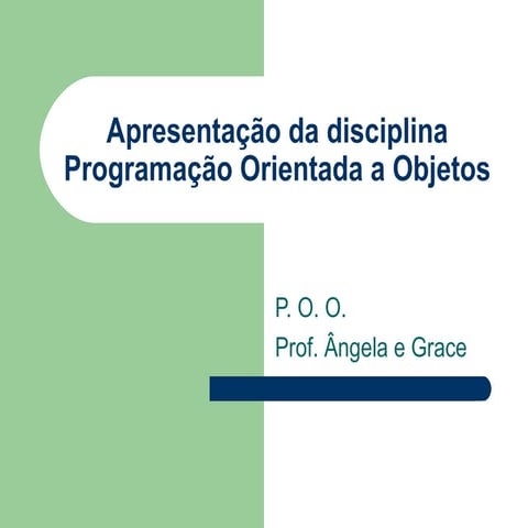Linguagem de Programação Orientada a Objetos II - Aula 1.pdf