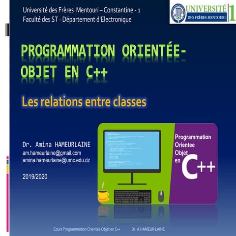 Poo en c++ les relations entre classes