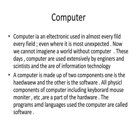 Elements of Computer | PPTX