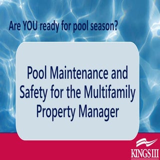 Pool Maintenance and Safety for the...