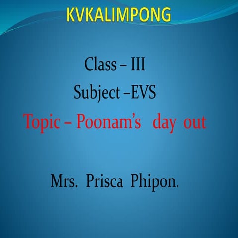 Poonam's  day  out,class 3 evs