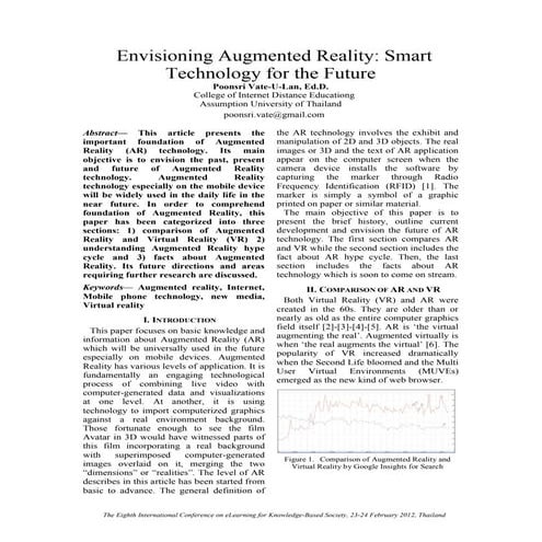 Envisioning Augmented Reality: Smart Technology for the Future