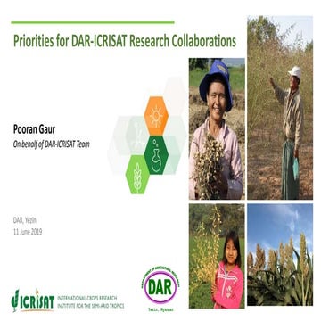 Priorities for DAR-ICRISAT Research Collaborations by Dr Pooran Gaur 