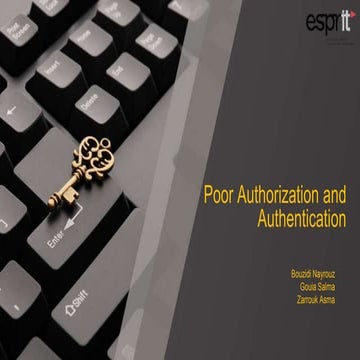 Poor authorization and authentication