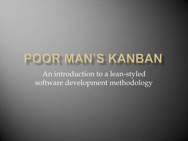 Poor Man's Kanban