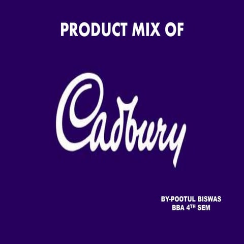 Cadbury product mix by Pootul Biswas