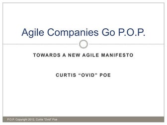 Agile Companies Go P.O.P.
