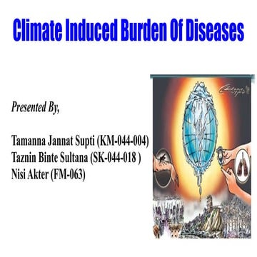 Climate Induced Burden Of disease in BDs