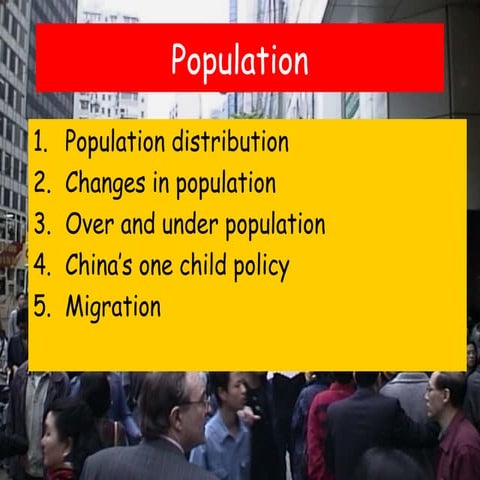Population Distribution & Density | PPT