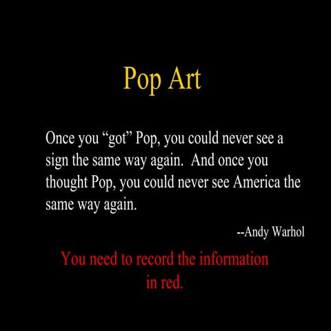 Pop Art Presentation