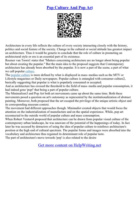 Pop Art Essay PDF Free Download short-movie-pop-art-the-joe-hill-collection