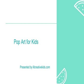 Pop art for kids