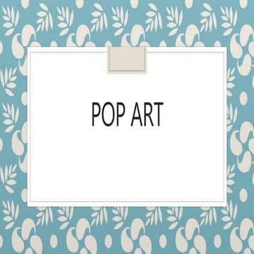 Pop art presentation