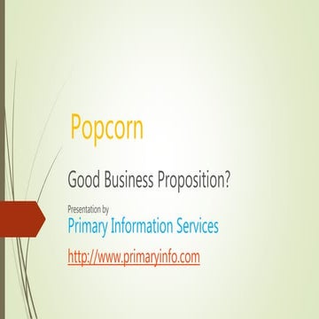 Popcorn PROJECT Information