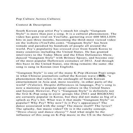 Pop Culture Across Cultures Context & DescriptionSouth Kor.docx