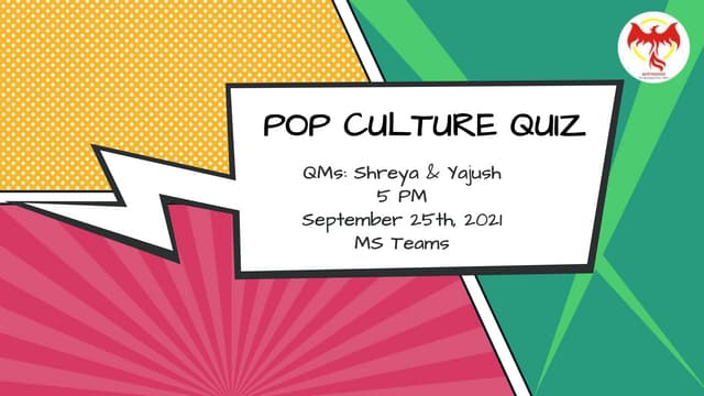 Pop culture quiz