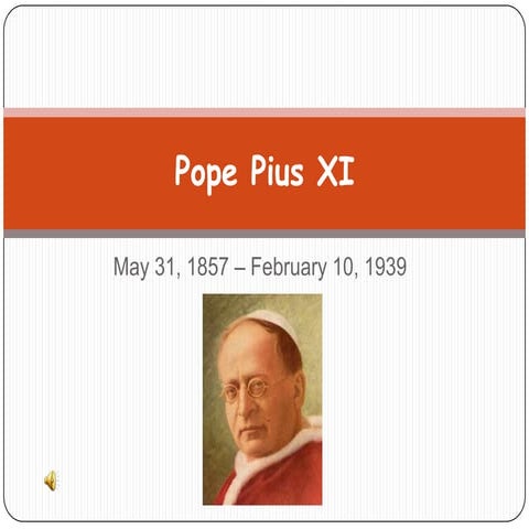 Pope pius XI