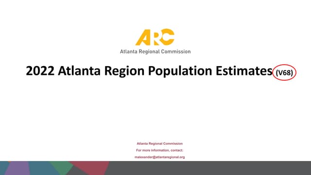2022 Population Estimates ARC
