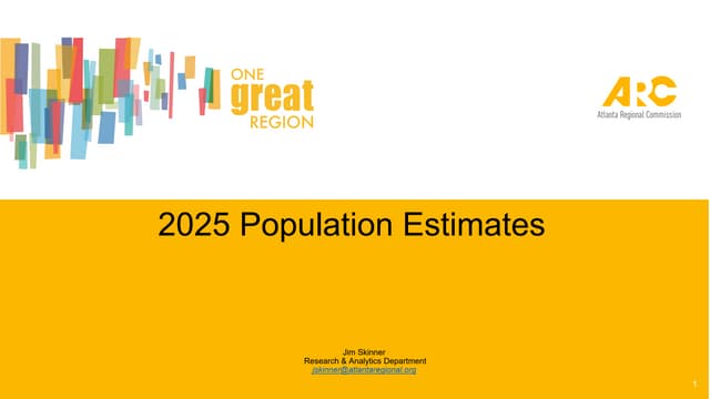 Population Estimates 2025 Regional Snapshot 08.11.25