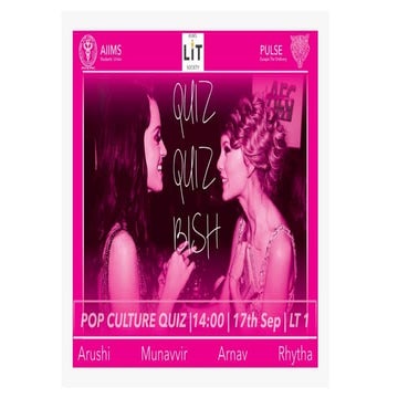 Pop Culture Quiz Finals 2018