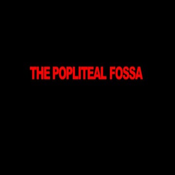 Popliteal fossa Anatomy - Dr. Rahul Singh Thakur