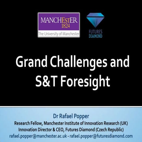 Popper (2012) Grand challenges and STI foresight