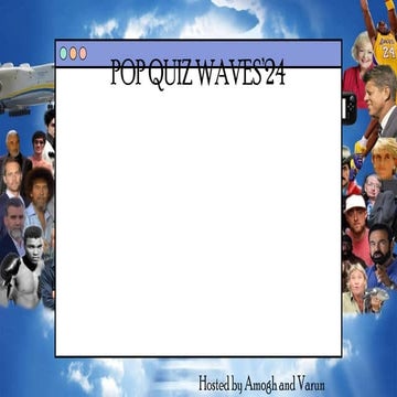 Pop Quiz Prelims and Finals || QM: Varun Kadpe and Amogh Dharmavaram  || Wave...