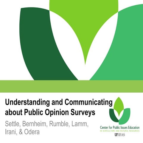 Understanding and Communicating about Public Opinion Surveys