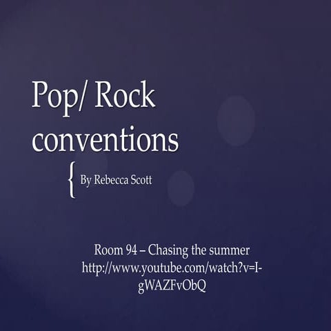Pop rock conventions
