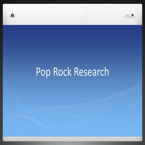 Pop rock research