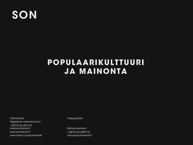Populaarikulttuuri ja mainonta
