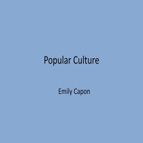 Popular culture