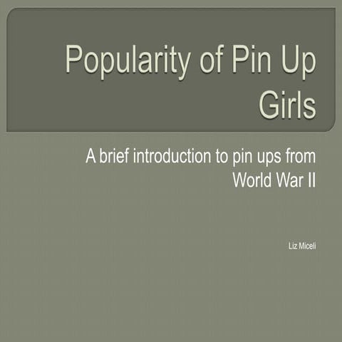 Popularity of pin up girls | PPTX