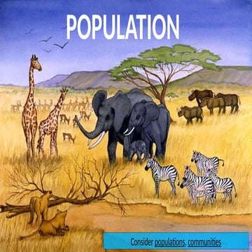 Population, Community, and Ecosystem (IGCSE Biology) | PPTX