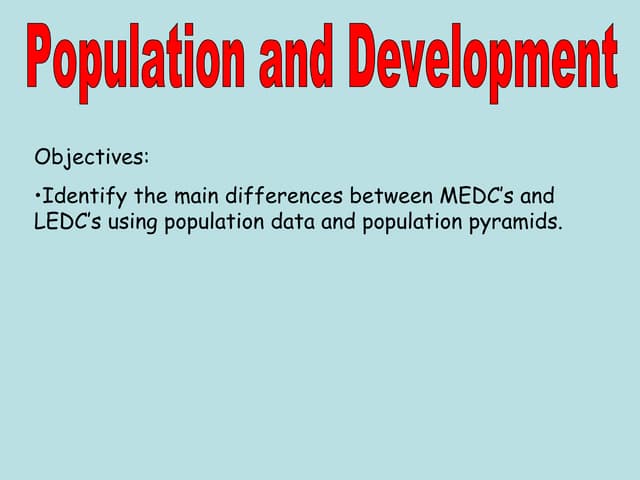 Population and Development