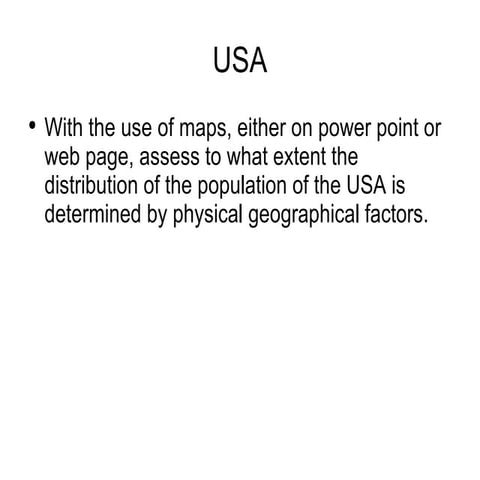 Population And Physical Features of USA | PPT