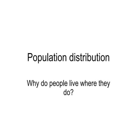 Population Distribution 1