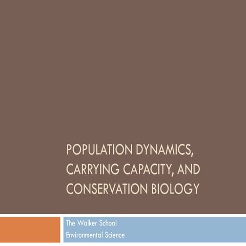 Population Ecology