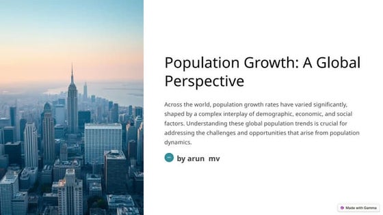 Global Population and Mobility | PPT