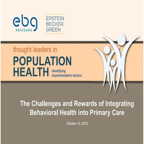 Integrating Behavioral Health into Primary Care – Thought Leaders in Populati...
