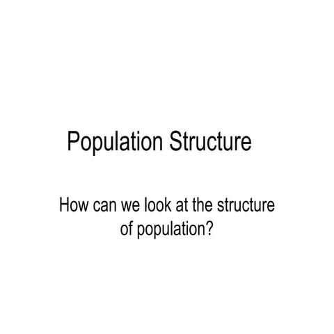 Population Structure