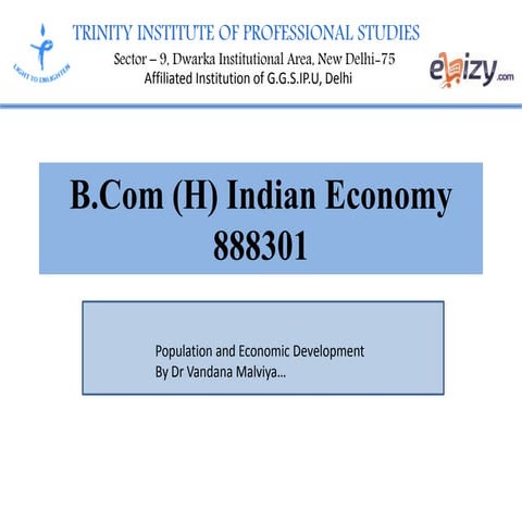 Population and economic development
