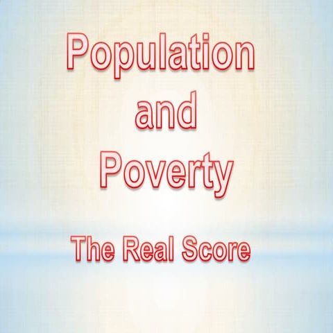 Population and poverty