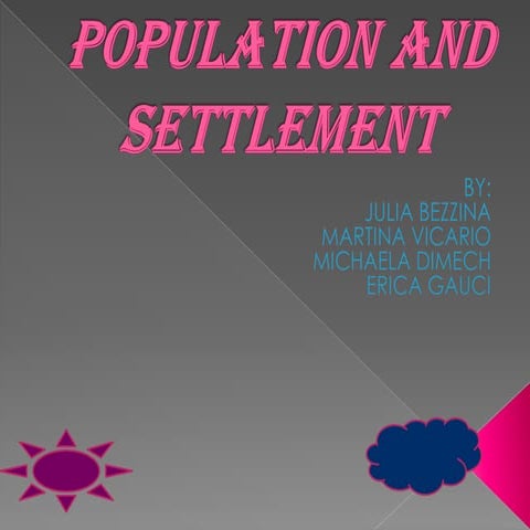 Population and settlement