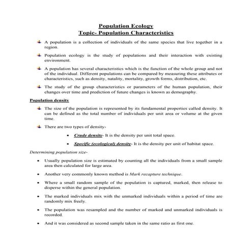 Population characteristics 